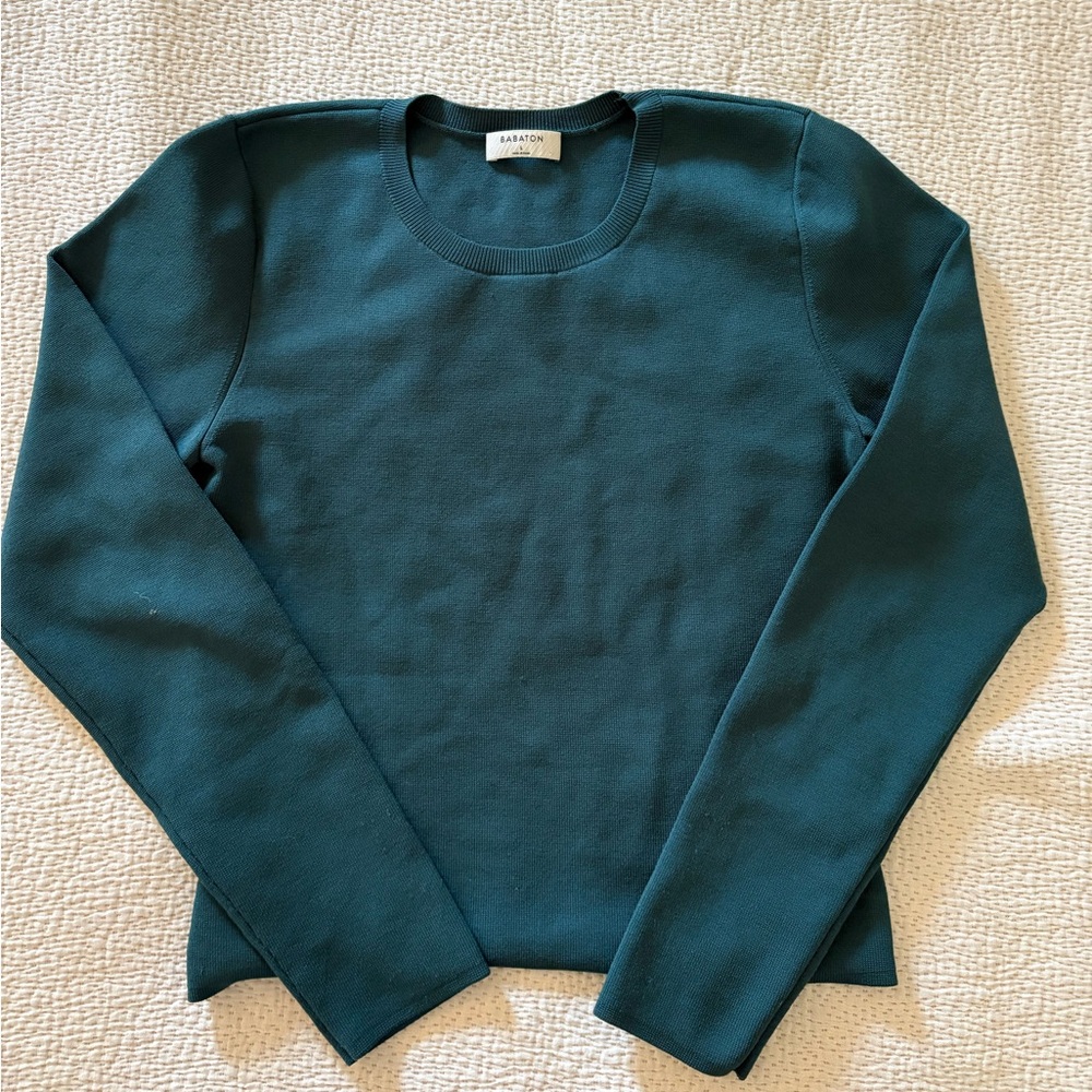 Babaton Teal Long Sleeve Top